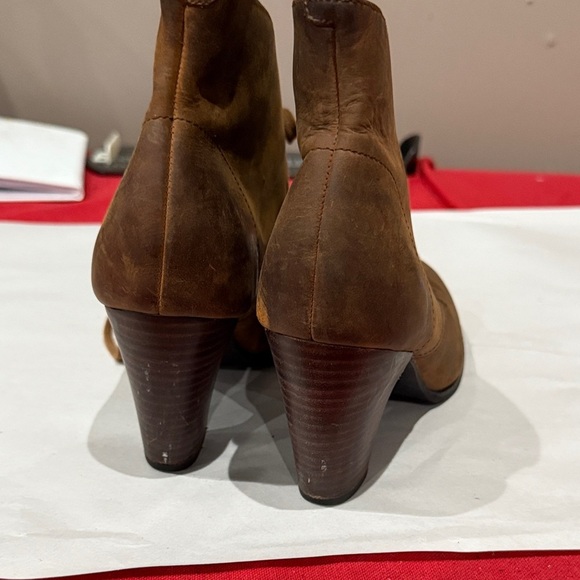 Indigo Tan Lace-Up Ankle Booties - Picture 4 of 5